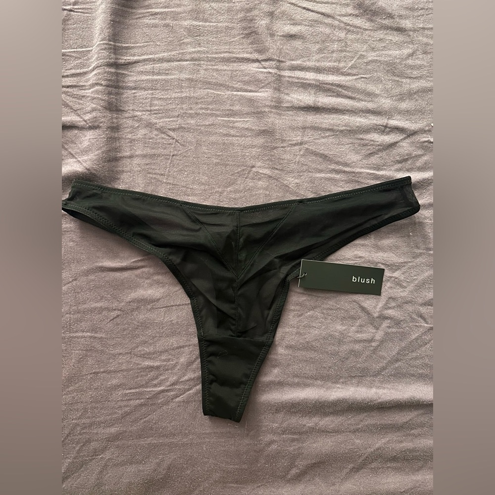 Blush lingerie - push thong - black - mesh - new with tags - never worn - medium - Picture 4 of 7